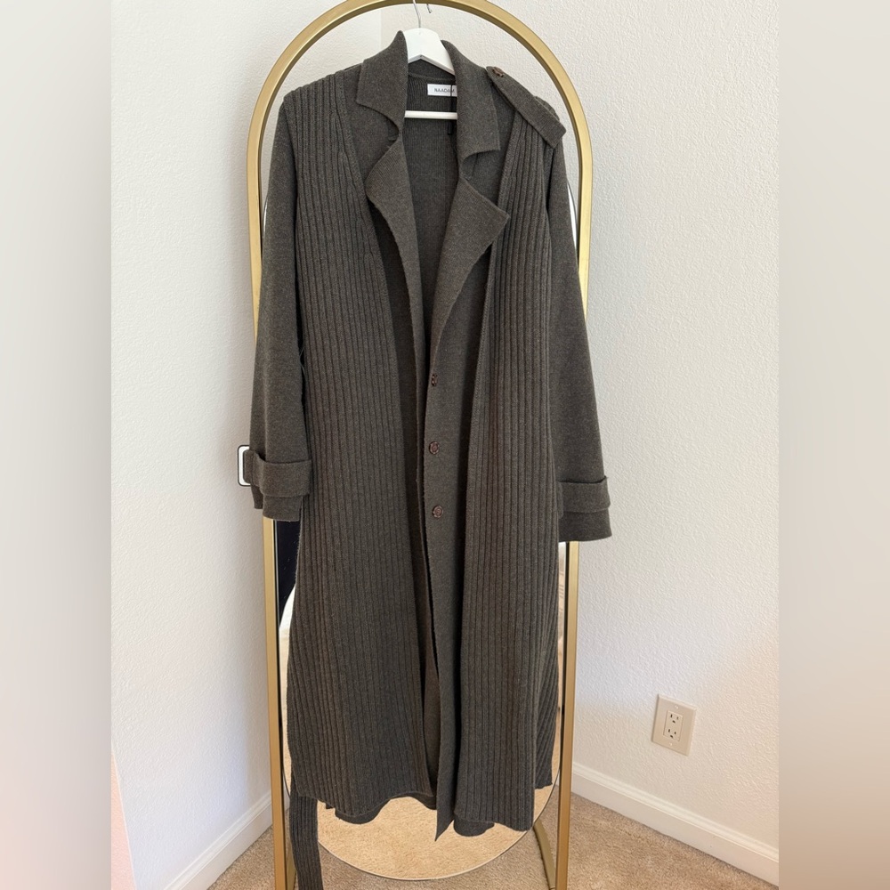 NAADAM Dark Gray Trench Coat